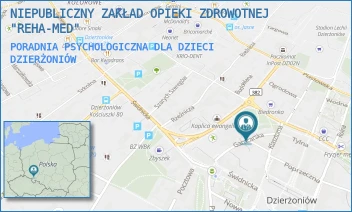 PORADNIA PSYCHOLOGICZNA DLA DZIECI - NIEPUBLICZNY ZAKŁAD OPIEKI ZDROWOTNEJ "REHA-MED" - UL. GARNCARSKA 3,  DZIERŻONIÓW