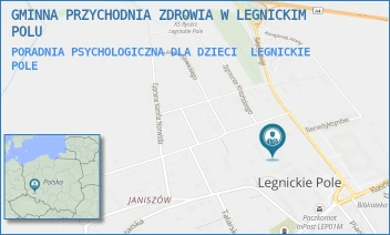 PORADNIA PSYCHOLOGICZNA DLA DZIECI - GMINNA PRZYCHODNIA ZDROWIA W LEGNICKIM POLU - UL. KOSSAK-SZCZUCKIEJ 7A,  LEGNICKIE POLE