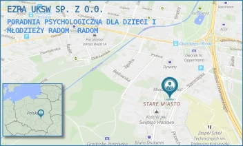 PORADNIA PSYCHOLOGICZNA DLA DZIECI I MŁODZIEŻY RADOM - EZRA UKSW SP. Z O.O. - PLAC STARE MIASTO 1,  RADOM