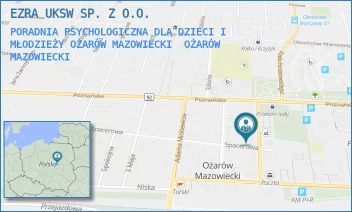 PORADNIA PSYCHOLOGICZNA DLA DZIECI I MŁODZIEŻY OŻARÓW MAZOWIECKI - EZRA UKSW SP. Z O.O. - MARII KONOPNICKIEJ 8,  OŻARÓW MAZOWIECKI