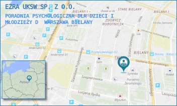 PORADNIA PSYCHOLOGICZNA DLA DZIECI I MŁODZIEŻY D - EZRA UKSW SP. Z O.O. - GUSTAWA DANIŁOWSKIEGO 31,  WARSZAWA BIELANY