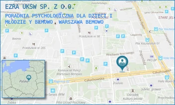 PORADNIA PSYCHOLOGICZNA DLA DZIECI I MŁODZIEY BEMOWO - EZRA UKSW SP. Z O.O. - CZŁUCHOWSKA 66,  WARSZAWA BEMOWO