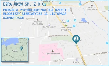 PORADNIA PSYCHOLOGICZNA DLA DZIECI I MŁODZIEŻY SIEMIATYCZE-11 LISTOPADA - EZRA UKSW SP. Z O.O. - 11 LISTOPADA 45, SIEMIATYCZE