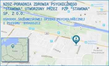 OŚRODEK ŚRODOWISKOWEJ OPIEKI PSYCHOLOGICZNEJ I POZIOMU - NZOZ PORADNIA ZDROWIA PSYCHICZNEGO "STAWOWA" UTWORZONY PRZEZ  PZP "STAWOWA" SP. Z O.O. - NAKIELSKA 81,  BYDGOSZCZ