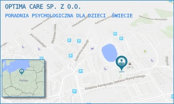 PORADNIA PSYCHOLOGICZNA DLA DZIECI - OPTIMA CARE SPÓŁKA Z OGRANICZONĄ ODPOWIEDZIALNOŚCIĄ - KS. KARDYNAŁA STEFANA WYSZYŃSKIEGO 15,  ŚWIECIE