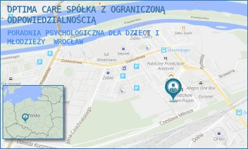 PORADNIA PSYCHOLOGICZNA DLA DZIECI I MŁODZIEŻY - OPTIMA CARE SPÓŁKA Z OGRANICZONĄ ODPOWIEDZIALNOŚCIĄ - UL. ANTONIEGO SŁONIMSKIEGO 1-1A,  WROCŁAW