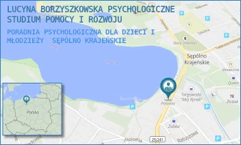 PORADNIA PSYCHOLOGICZNA DLA DZIECI I MŁODZIEŻY - LUCYNA BORZYSZKOWSKA PSYCHOLOGICZNE STUDIUM POMOCY I ROZWOJU - TADEUSZA KOŚCIUSZKI 22B,  SĘPÓLNO KRAJEŃSKIE