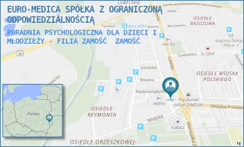 PORADNIA PSYCHOLOGICZNA DLA DZIECI I MŁODZIEŻY - FILIA ZAMOŚĆ - EURO-MEDICA SPÓŁKA Z OGRANICZONĄ ODPOWIEDZIALNOŚCIĄ - LUBELSKA 1A,  ZAMOŚĆ