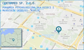 PORADNIA PSYCHOLOGICZNA DLA DZIECI I MŁODZIEŻY (KIELCE) - CENTERMED SP. Z O.O. - TYSIĄCLECIA PAŃSTWA POLSKIEGO 13,  KIELCE