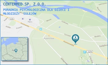 PORADNIA PSYCHOLOGICZNA DLA DZIECI I MŁODZIEŻY - "CENTERMED" SPÓŁKA Z OGRANICZONĄ ODPOWIEDZIALNOŚCIĄ - UL. PIOTRKOWSKA 26/30,  SULEJÓW