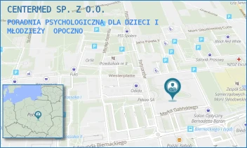PORADNIA PSYCHOLOGICZNA DLA DZIECI I MŁODZIEŻY - "CENTERMED" SPÓŁKA Z OGRANICZONĄ ODPOWIEDZIALNOŚCIĄ - UL. PARTYZANTÓW 30,  OPOCZNO
