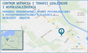 PORADNIA ŚRODOWISKOWEJ OPIEKI PSYCHOLOGICZNEJ I PSYCHOTERAPEUTYCZNEJ DLA DZIECI I MŁODZIEŻY - CENTRUM WSPARCIA I TERAPII UZALEŻNIEŃ I WSPÓŁUZALEŻNIENIA - 17 STYCZNIA 65,  ZBĄSZYŃ
