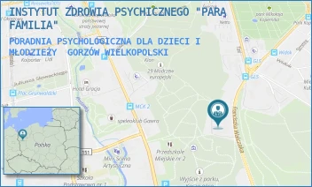 PORADNIA PSYCHOLOGICZNA DLA DZIECI I MŁODZIEŻY - INSTYTUT ZDROWIA PSYCHICZNEGO "PARA FAMILIA" - FRANCISZKA WALCZAKA 12B/C/11,12,10,5,  GORZÓW WIELKOPOLSKI