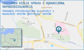 PORADNIA PSYCHOLOGICZNA DLA DZIECI I MŁODZIEŻY OPATÓW SZPITALNA - CENTERMED KIELCE SPÓŁKA Z OGRANICZONĄ ODPOWIEDZIALNOŚCIĄ - SZPITALNA 4,  OPATÓW