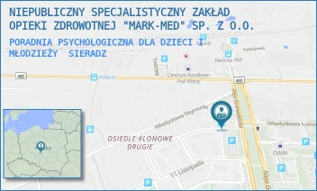 PORADNIA PSYCHOLOGICZNA DLA DZIECI I MŁODZIEŻY - NIEPUBLICZNY SPECJALISTYCZNY ZAKŁAD OPIEKI ZDROWOTNEJ "MARK-MED" SP. Z O.O. - UL. IGNACEGO PADEREWSKIEGO 1A, SIERADZ