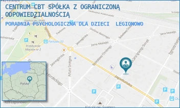 PORADNIA PSYCHOLOGICZNA DLA DZIECI - CENTRUM CBT SPÓŁKA Z OGRANICZONĄ ODPOWIEDZIALNOŚCIĄ - KS. JANA IGNACEGO SKORUPKI 23A,  LEGIONOWO