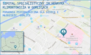 PORADNIA PSYCHOLOGICZNA DLA DZIECI I MŁODZIEŻY - SZPITAL SPECJALISTYCZNY IM.HENRYKA KLIMONTOWICZA W GORLICACH - UL. WĘGIERSKA 21, GORLICE