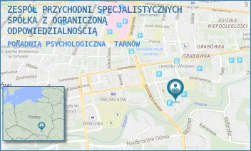 PORADNIA PSYCHOLOGICZNA - ZESPÓŁ PRZYCHODNI SPECJALISTYCZNYCH SPÓŁKA Z OGRANICZONĄ ODPOWIEDZIALNOŚCIĄ - UL. MOSTOWA 6,  TARNÓW