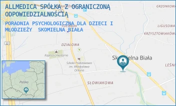 PORADNIA PSYCHOLOGICZNA DLA DZIECI I MŁODZIEŻY - ALLMEDICA SPÓŁKA Z OGRANICZONĄ ODPOWIEDZIALNOŚCIĄ - SKOMIELNA BIAŁA 391,  SKOMIELNA BIAŁA