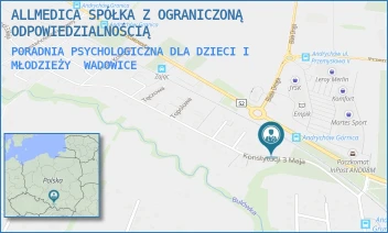 PORADNIA PSYCHOLOGICZNA DLA DZIECI I MŁODZIEŻY - ALLMEDICA SPÓŁKA Z OGRANICZONĄ ODPOWIEDZIALNOŚCIĄ - UL. KONSTYTUCJI 3 MAJA 4,  WADOWICE