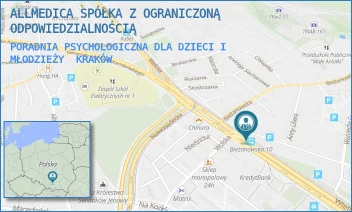 PORADNIA PSYCHOLOGICZNA DLA DZIECI I MŁODZIEŻY - ALLMEDICA SPÓŁKA Z OGRANICZONĄ ODPOWIEDZIALNOŚCIĄ - ALEJA ADOLFA DYGASIŃSKIEGO 2D,  KRAKÓW