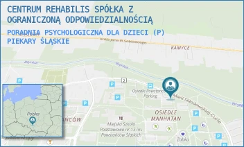 PORADNIA PSYCHOLOGICZNA DLA DZIECI (P) - CENTRUM REHABILIS SPÓŁKA Z OGRANICZONĄ ODPOWIEDZIALNOŚCIĄ - UL. MARII CURIE-SKŁODOWSKIEJ 107/1,  PIEKARY ŚLĄSKIE