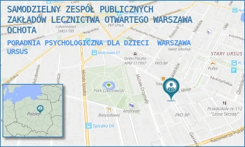 PORADNIA PSYCHOLOGICZNA DLA DZIECI - SAMODZIELNY ZESPÓŁ PUBLICZNYCH ZAKŁADÓW LECZNICTWA OTWARTEGO WARSZAWA OCHOTA - SOSNKOWSKIEGO 18,  WARSZAWA URSUS