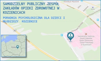 PORADNIA PSYCHOLOGICZNA DLA DZIECI I MŁODZIEZY - SAMODZIELNY PUBLICZNY ZESPÓŁ ZAKŁADÓW OPIEKI ZDROWOTNEJ W KOZIENICACH - AL. WŁ. SIKORSKIEGO 10,  KOZIENICE