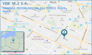 PORADNIA PSYCHOLOGICZNA DLA DZIECI PŁOCK - VIDE SP.Z O.O. - SIENKIEWICZA 11,  PŁOCK