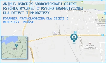 PORADNIA PSYCHOLOGICZNA DLA DZIECI I MŁODZIEŻY - ANIMUS OŚRODEK ŚRODOWISKOWEJ OPIEKI PSYCHIATRYCZNEJ I PSYCHOTERAPEUTYCZNEJ DLA DZIECI I MŁODZIEŻY - PŁOCKA 89 H,  PŁOŃSK