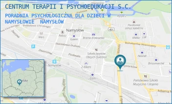PORADNIA PSYCHOLOGICZNA DLA DZIECI W NAMYSŁOWIE - CENTRUM TERAPII I PSYCHOEDUKACJI SPÓŁKA Z OGRANICZONĄ ODPOWIEDZIALNOŚCIĄ - UL. PARTYZANTÓW 1, NAMYSŁÓW