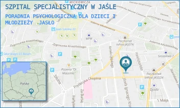 PORADNIA PSYCHOLOGICZNA DLA DZIECI I MŁODZIEŻY - SZPITAL SPECJALISTYCZNY W JAŚLE - UL. JÓZEFA IGNACEGO KRASZEWSKIEGO 13,  JASŁO