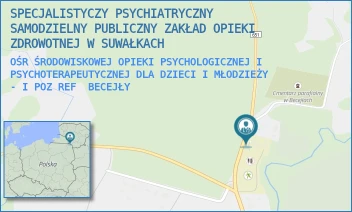 OŚR ŚRODOWISKOWEJ OPIEKI PSYCHOLOGICZNEJ I PSYCHOTERAPEUTYCZNEJ DLA DZIECI I MŁODZIEŻY - I POZ REF - SPECJALISTYCZY PSYCHIATRYCZNY SAMODZIELNY PUBLICZNY ZAKŁAD OPIEKI ZDROWOTNEJ W SUWAŁKACH - 7,  BECEJŁY