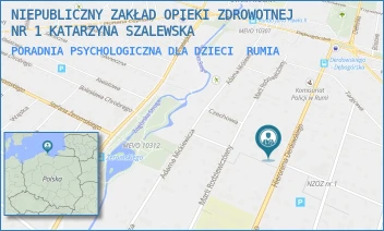 PORADNIA PSYCHOLOGICZNA DLA DZIECI - NIEPUBLICZNY ZAKŁAD OPIEKI ZDROWOTNEJ NR 1 KATARZYNA SZALEWSKA - UL. DERDOWSKIEGO 23,  RUMIA