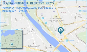 PORADNIA PSYCHOLOGICZNA DLA DZIECI I MŁODZIEŻY - ŚLĄSKA FUNDACJA BŁĘKITNY KRZYŻ - ALEJA LEGIONÓW 1,  ŻYWIEC