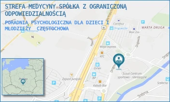 PORADNIA PSYCHOLOGICZNA DLA DZIECI I MŁODZIEŻY - STREFA MEDYCYNY SPÓŁKA Z OGRANICZONĄ ODPOWIEDZIALNOŚCIĄ - DROGOWCÓW 12,  CZĘSTOCHOWA