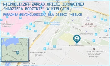 PORADNIA PSYCHOLOGICZNA DLA DZIECI - NIEPUBLICZNY ZAKŁAD OPIEKI ZDROWOTNEJ "NADZIEJA RODZINIE" W KIELCACH - KARCZÓWKOWSKA 36,  KIELCE