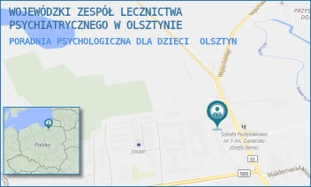 PORADNIA PSYCHOLOGICZNA DLA DZIECI - WOJEWÓDZKI ZESPÓŁ LECZNICTWA PSYCHIATRYCZNEGO W OLSZTYNIE - WOJSKA POLSKIEGO 35,  OLSZTYN