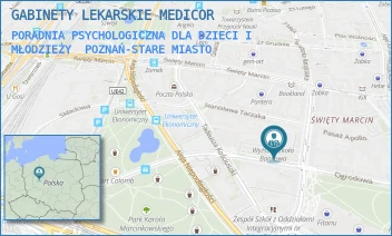 PORADNIA PSYCHOLOGICZNA DLA DZIECI I MŁODZIEŻY - GABINETY LEKARSKIE MEDICOR - POWSTAŃCÓW WIELKOPOLSKICH 4,  POZNAŃ-STARE MIASTO
