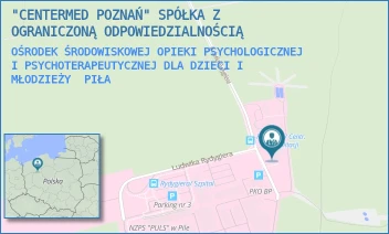 OŚRODEK ŚRODOWISKOWEJ OPIEKI PSYCHOLOGICZNEJ I PSYCHOTERAPEUTYCZNEJ DLA DZIECI I MŁODZIEŻY - "CENTERMED POZNAŃ" SPÓŁKA Z OGRANICZONĄ ODPOWIEDZIALNOŚCIĄ - LUDWIKA RYDYGIERA 23,  PIŁA