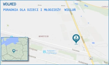 PORADNIA DLA DZIECI I MŁODZIEŻY - WOLMED - UL. SIERADZKA 122C, WIELUŃ