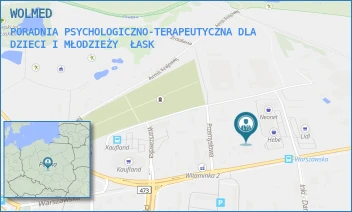 PORADNIA PSYCHOLOGICZNO-TERAPEUTYCZNA DLA DZIECI I MŁODZIEŻY - WOLMED - UL. WARSZAWSKA 79, ŁASK