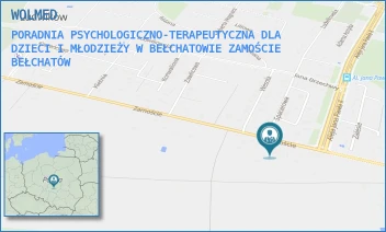 PORADNIA PSYCHOLOGICZNO-TERAPEUTYCZNA DLA DZIECI I MŁODZIEŻY W BEŁCHATOWIE ZAMOŚCIE - WOLMED - UL. ZAMOŚCIE 94,  BEŁCHATÓW
