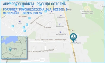 PORADNIA PSYCHOLOGICZNA DLA DZIECI I MŁODZIEŻY - ARM PRZYCHODNIA PSYCHOLOGICZNA - UL. ALEJE JEROZOLIMSKIE 28,  BRZEG DOLNY