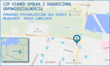 PORADNIA PSYCHOLOGICZNA DLA DZIECI I MŁODZIEŻY - NZOZ VIAMED SPÓŁKA Z OGRANICZONĄ ODPOWIEDZIALNOŚCIĄ - LUBELSKA 37,  OPOLE LUBELSKIE