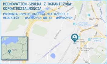 PORADNIA PSYCHOLOGICZNA DLA DZIECI I MŁODZIEŻY - WAŁBRZYCH NR 43 - FRACTAL CONCEPT SPÓŁKA Z OGRANICZONĄ ODPOWIEDZIALNOŚCIĄ - UL. ARMII KRAJOWEJ 7 A,  WAŁBRZYCH