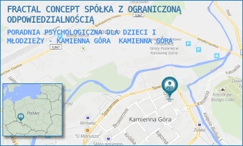PORADNIA PSYCHOLOGICZNA DLA DZIECI I MŁODZIEŻY - KAMIENNA GÓRA - FRACTAL CONCEPT SPÓŁKA Z OGRANICZONĄ ODPOWIEDZIALNOŚCIĄ - UL. STEFANA OKRZEI 3, KAMIENNA GÓRA