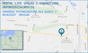 PORADNIA PSYCHOLOGICZNA DLA DZIECI I MŁODZIEŻY - MENTAL LIFE SPÓŁKA Z OGRANICZONĄ ODPOWIEDZIALNOŚCIĄ - PADNIEWSKA 6,  MOGILNO