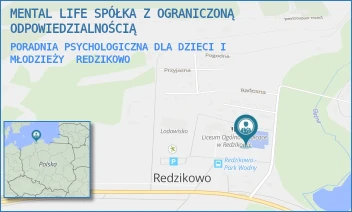PORADNIA PSYCHOLOGICZNA DLA DZIECI I MŁODZIEŻY - MENTAL LIFE SPÓŁKA Z OGRANICZONĄ ODPOWIEDZIALNOŚCIĄ - UL. 16B,  REDZIKOWO