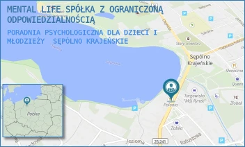 PORADNIA PSYCHOLOGICZNA DLA DZIECI I MŁODZIEŻY - MENTAL LIFE SPÓŁKA Z OGRANICZONĄ ODPOWIEDZIALNOŚCIĄ - TADEUSZA KOŚCIUSZKI 22B,  SĘPÓLNO KRAJEŃSKIE